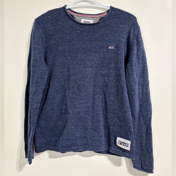 🎉4/30$🎉 Tommy Hilfiger Navy Vintage Sweatshirt – Men’s XS 👕 - Picture 1 of 5